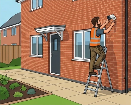 Business security system installation